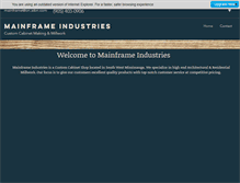 Tablet Screenshot of mainframeindustries.com
